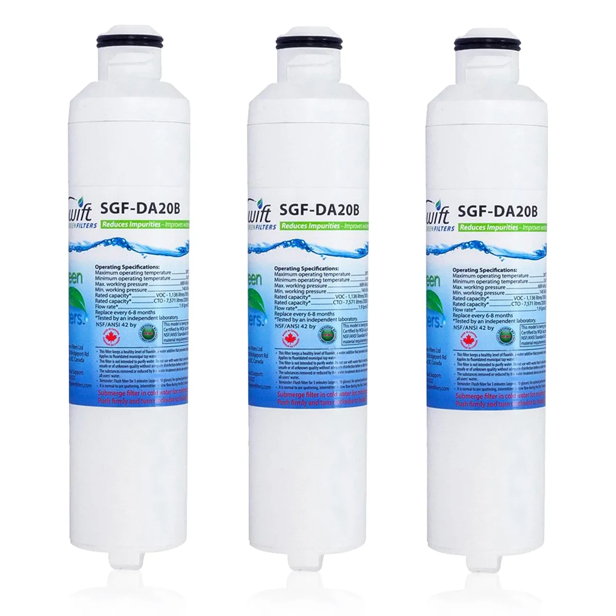 Swift Green Swift Green SGF-DA20B water filtration filter cartridge — product photo