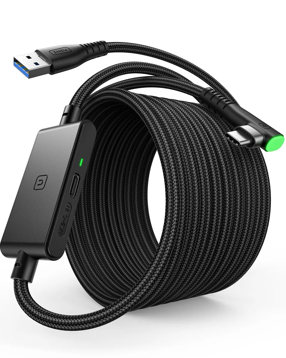 INIU DI401 USB 3.0 to USB C VR Link Cable 16ft Separate Charging Port — product photo
