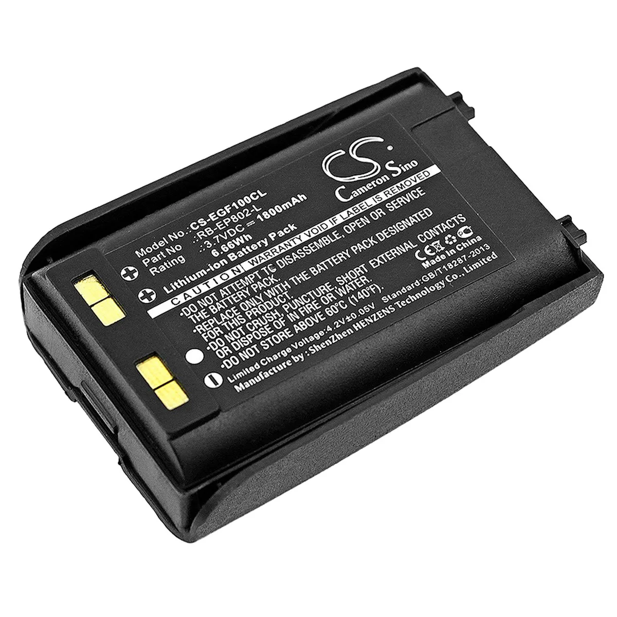 Cameron &amp; Co Cameron &amp; Co DS-CS-EGF100CL battery 1.8 Ah 3.7 V 1800 mAh black — product photo