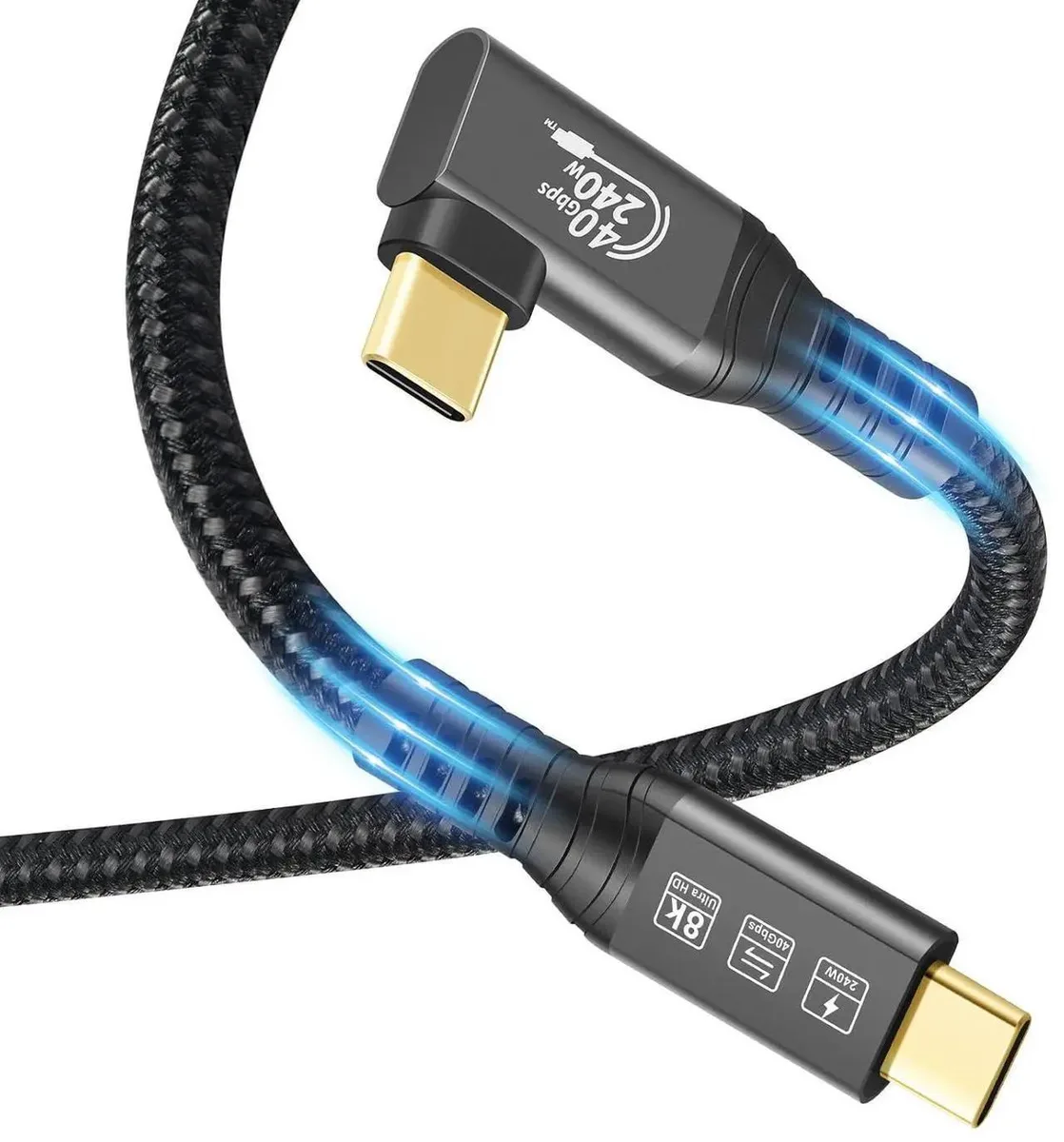 Vszerda Vszerda USB4 cable 90° 40 Gbps 240 W .5 m — product photo