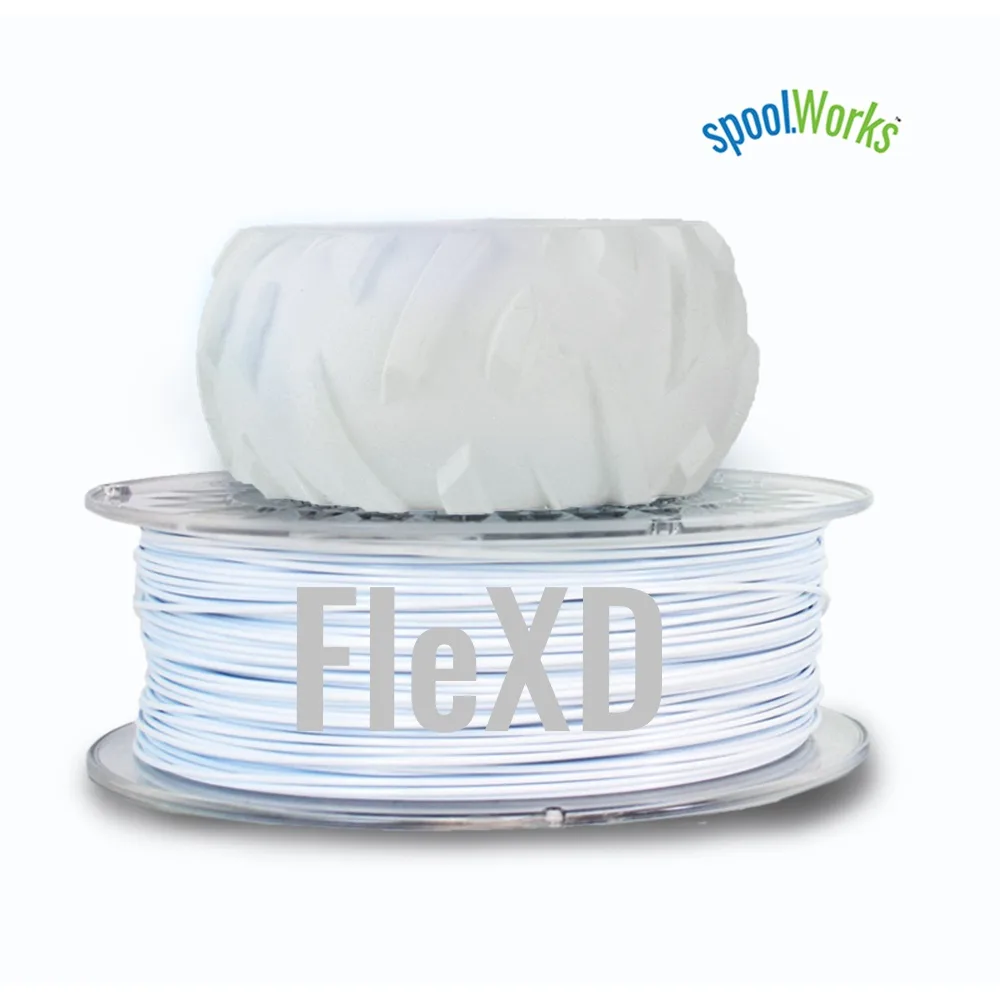 E3D Online E3D Online spoolWorks FleXD Semi-flexible TPU Filament 2.85mm 500g Bright White02 3d printers accessory — product photo