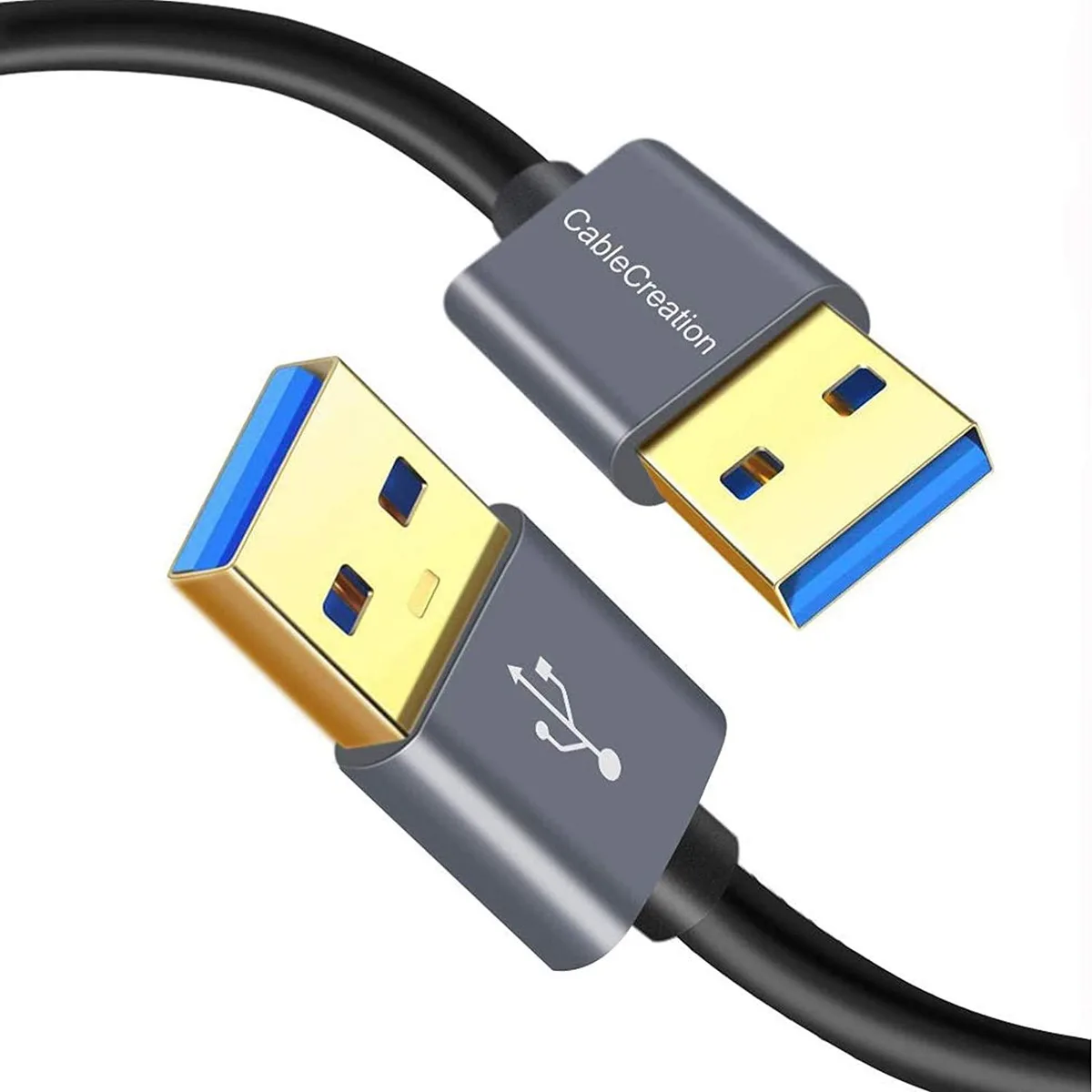 CableCreation CableCreation USB 3.0 A Male to Male Cable Space Gray Aluminum 3.3ft — product photo