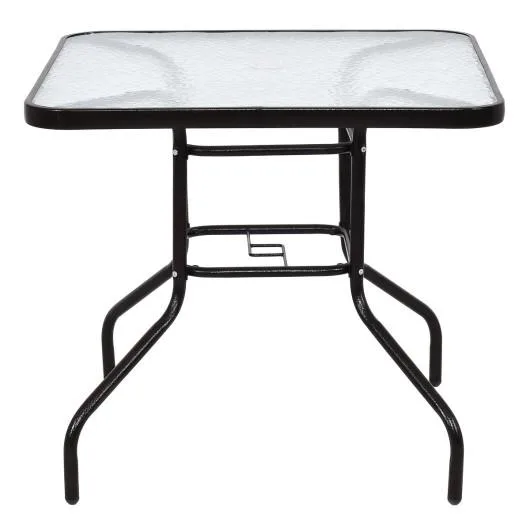 SlickBlue SlickBlue Square Patio Table 32" Black Steel Frame — product photo