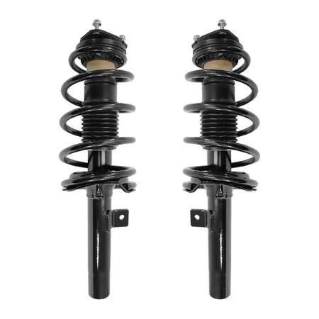 Unity front strut assembly kit with two complete pre-assembled units silver finish