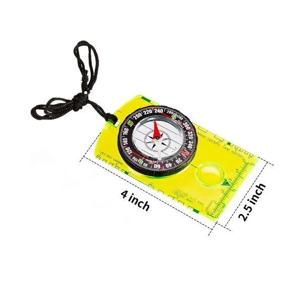 Zoom Zoom Waterproof Orienteering Compass Yellow — product photo