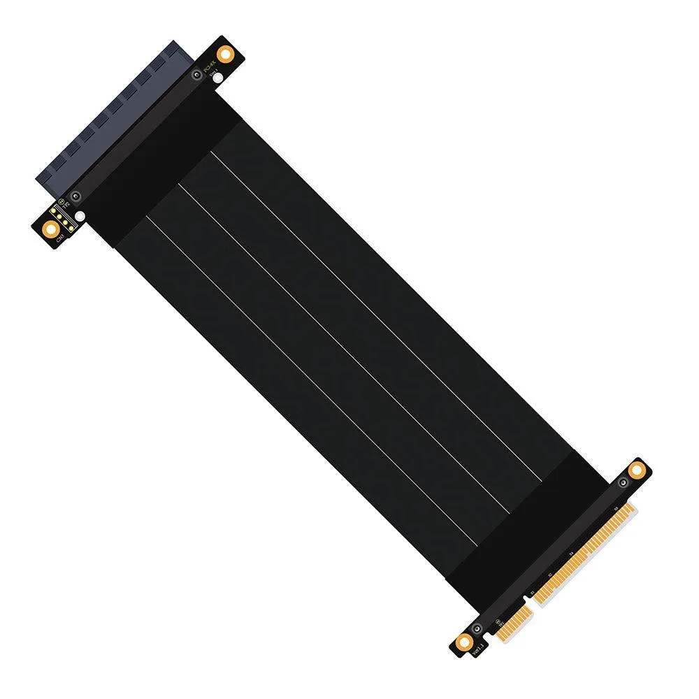 Fervit PCIe 8x riser cable 20cm flat ribbon 180 degree connector