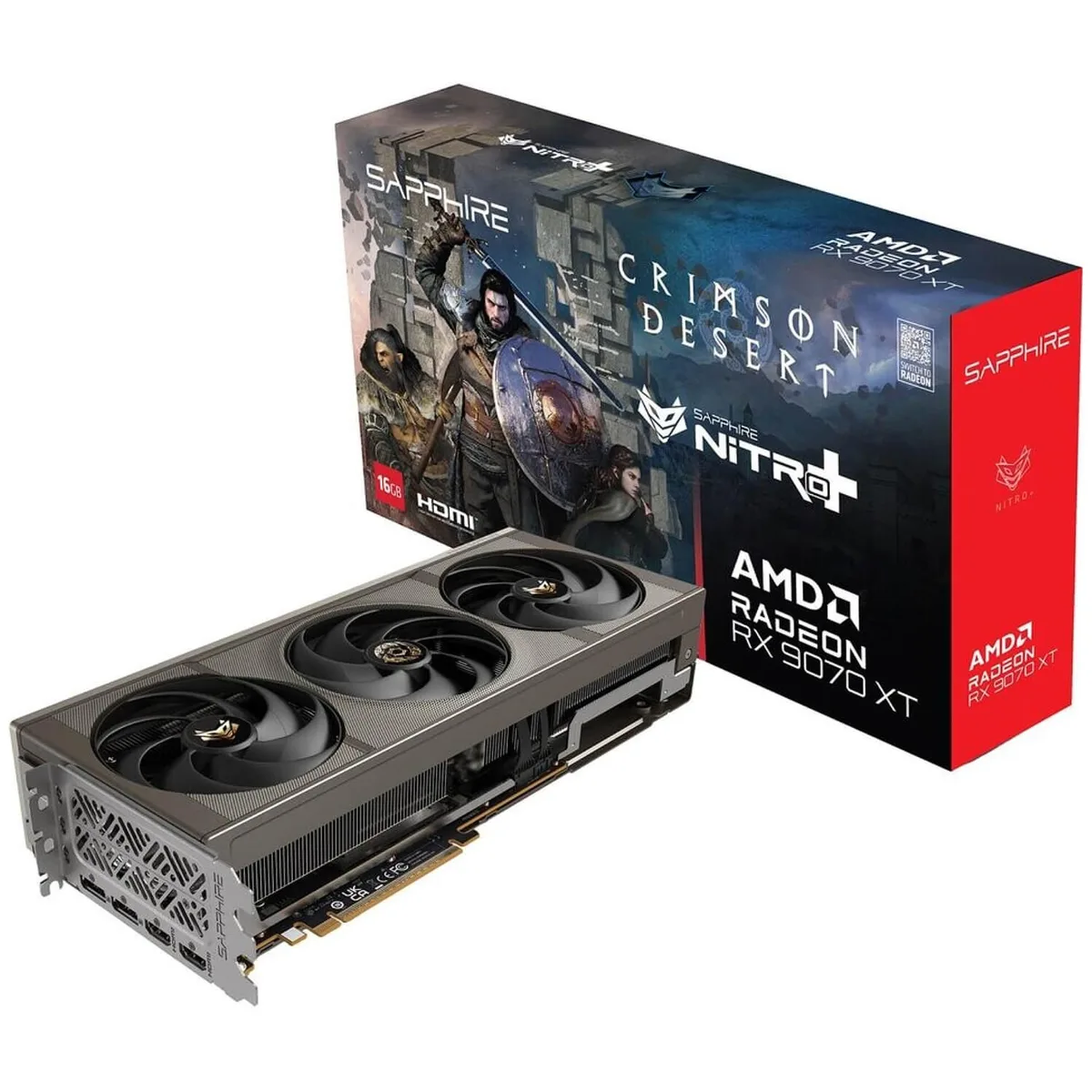 Sapphire Tech Sapphire NITRO+ Radeon RX 9070 XT Crimson Desert Edition graphics card — product photo