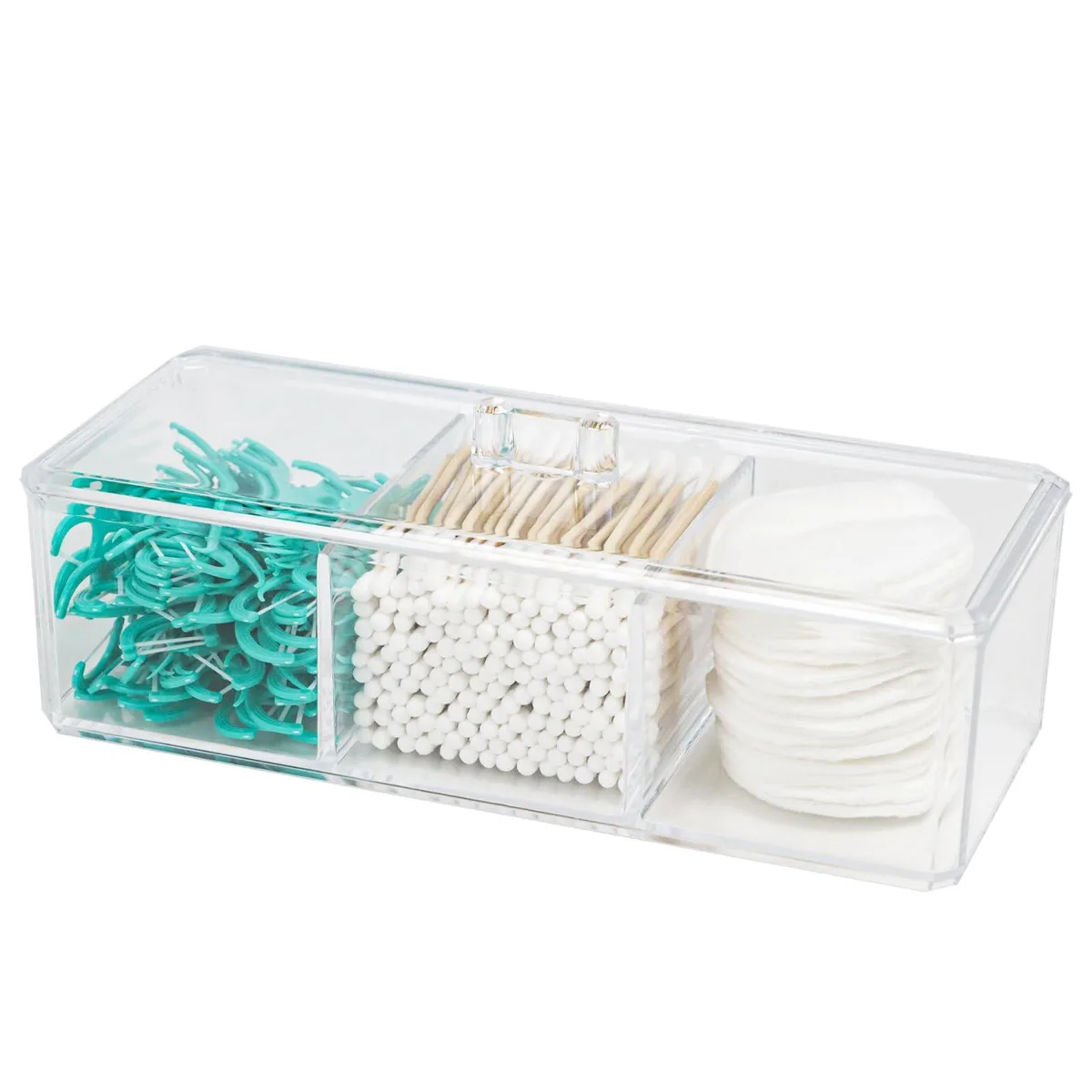 ZEXALOR ClearOrganizerS3 bath storage 2.4 in x 3.96 in x 1.3 in — product photo