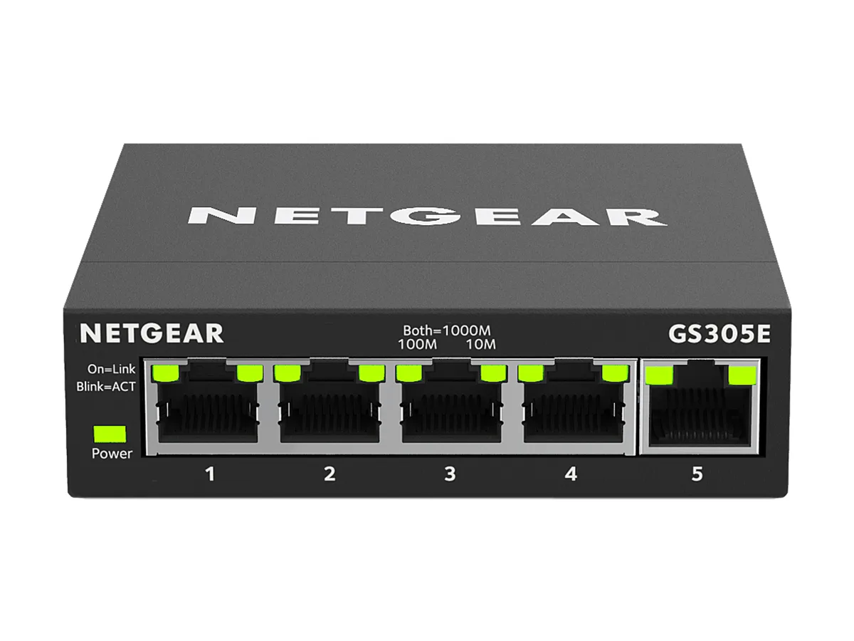 Netgear Inc. Netgear Inc. GS305E-100NAS 5-Port Gigabit Smart Switch — product photo