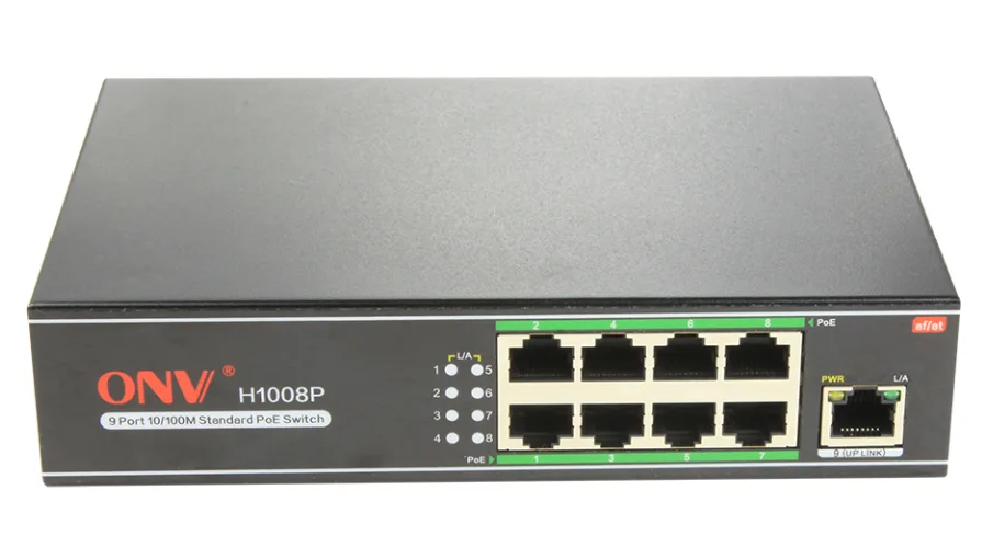 Optical Network Video Technologies Optical Network Video Technologies ONV-H1008P 9-Port 10/100M PoE Switch — product photo