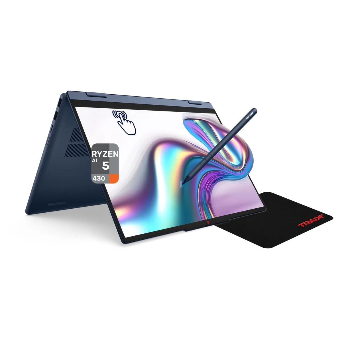 Lenovo Lenovo IdeaPad 5 2-in-1 14" Ryzen AI 5 430 16 GB 2 TB WUXGA Touch Cosmic Blue Pen Traix MousePad — product photo