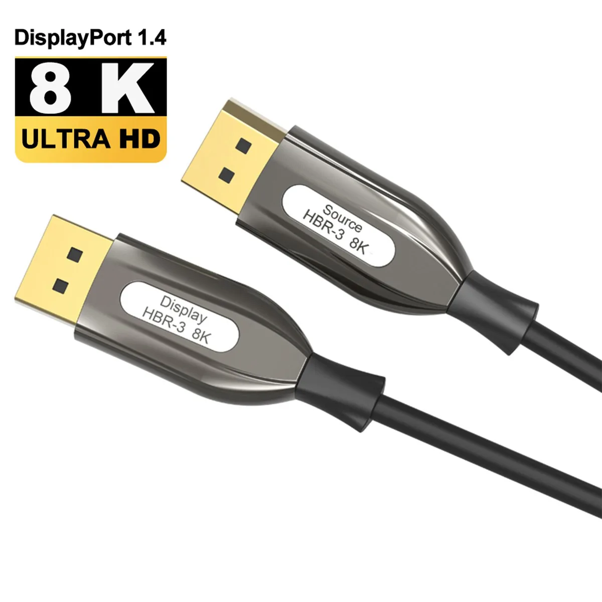 ESTONE ESTONE TJ-A013 DisplayPort 1.4 fiber cable 100 ft VESA certified 8K@60Hz 4K@144Hz 32.4 Gbps black — product photo