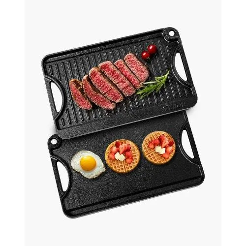 VEVOR VEVOR Reversible Cast Iron Griddle 14x8.5 inch Black — product photo