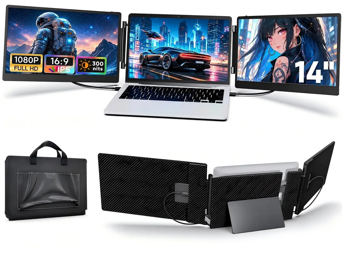 Laptomo Laptomo 14" Triple Portable Monitor 1080P IPS 60Hz — product photo