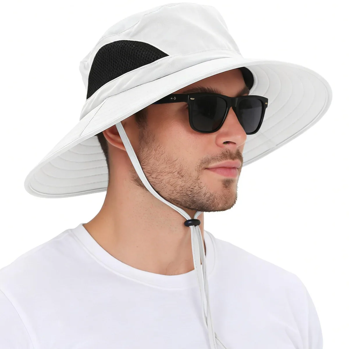  EINSKEY Wide Brim Sun Bucket Hat Black UPF 50+ 3.9in Brim — product photo