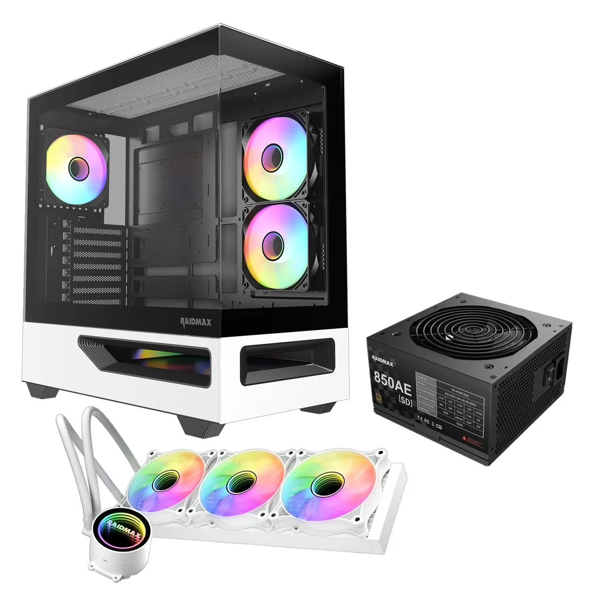 Raidmax Raidmax H200 Bundle with 360mm AIO and 850W PSU PC case — product photo