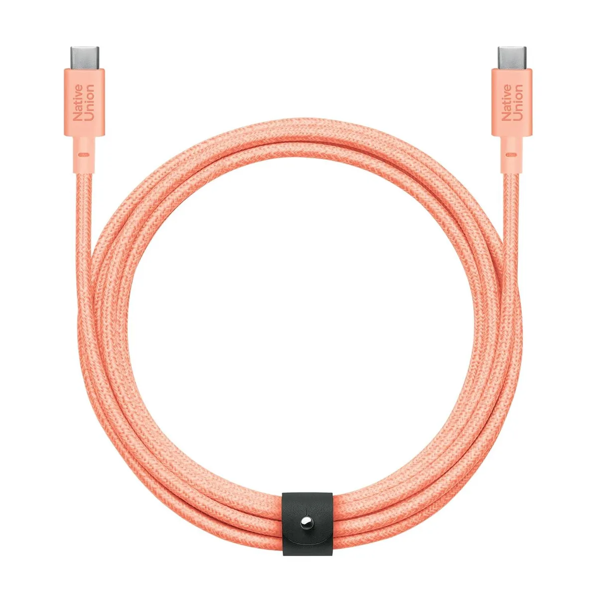 miqpower miqpower Belt Cable XL Type-C 100W USB-C to USB-C 10ft 3m cable Apricot — product photo