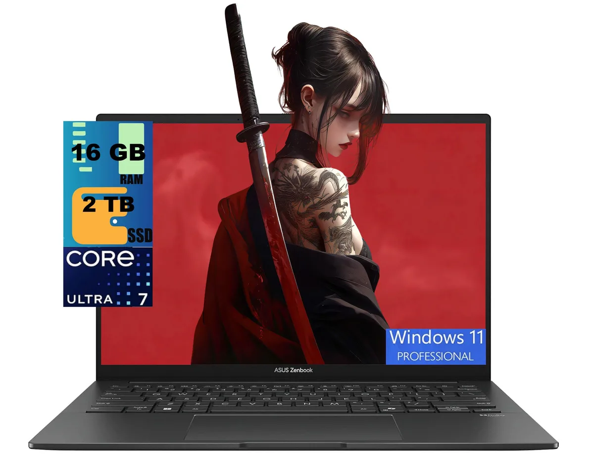 ASUS ASUS Zenbook 14 laptop, Core Ultra 7 255H, 16GB DDR4, 2TB PCIe SSD — product photo