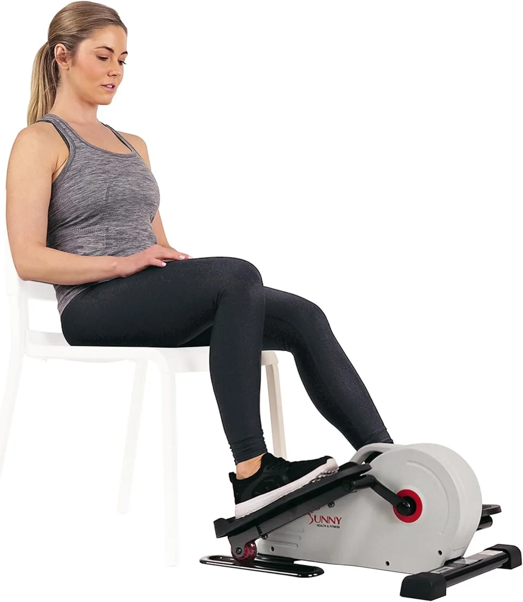 TUKO TUKO Magnetic Under Desk Elliptical Peddler White Pink cardio equipment — product photo