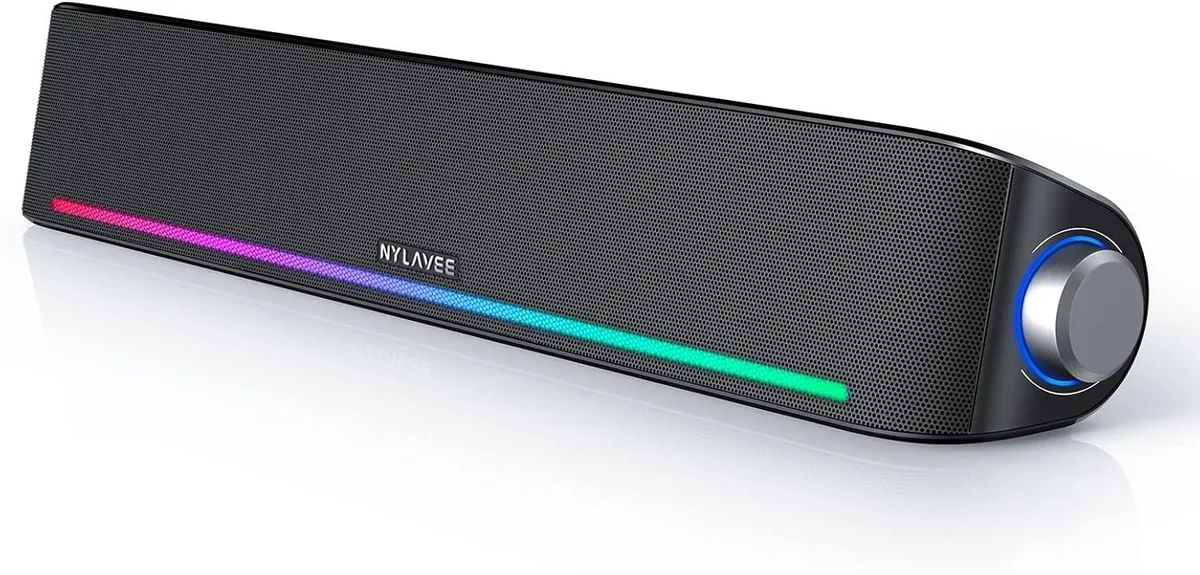 BFKK BFKK sound bar Bluetooth 5.0 3.5mm aux RGB lighting — product photo
