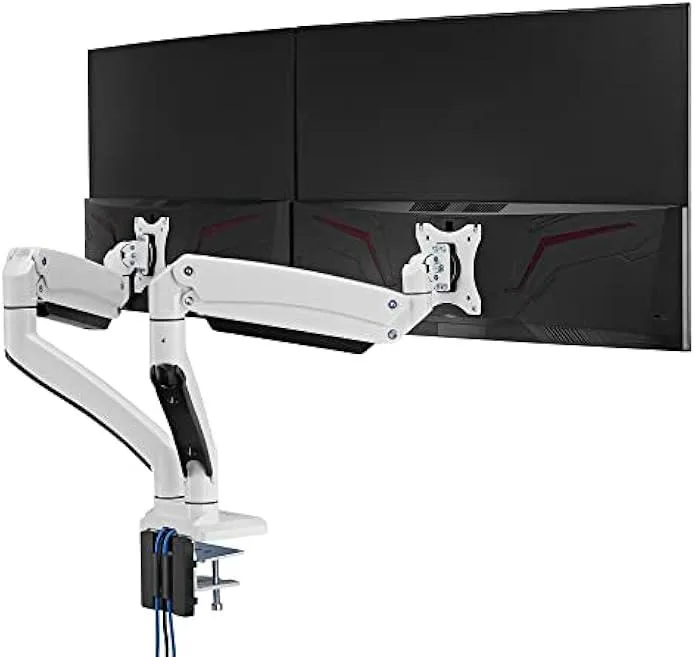 TAURKENAM TAURKENAM Dual Monitor Arm 13-43 inch White USB 3.0 AUX office equipment — product photo
