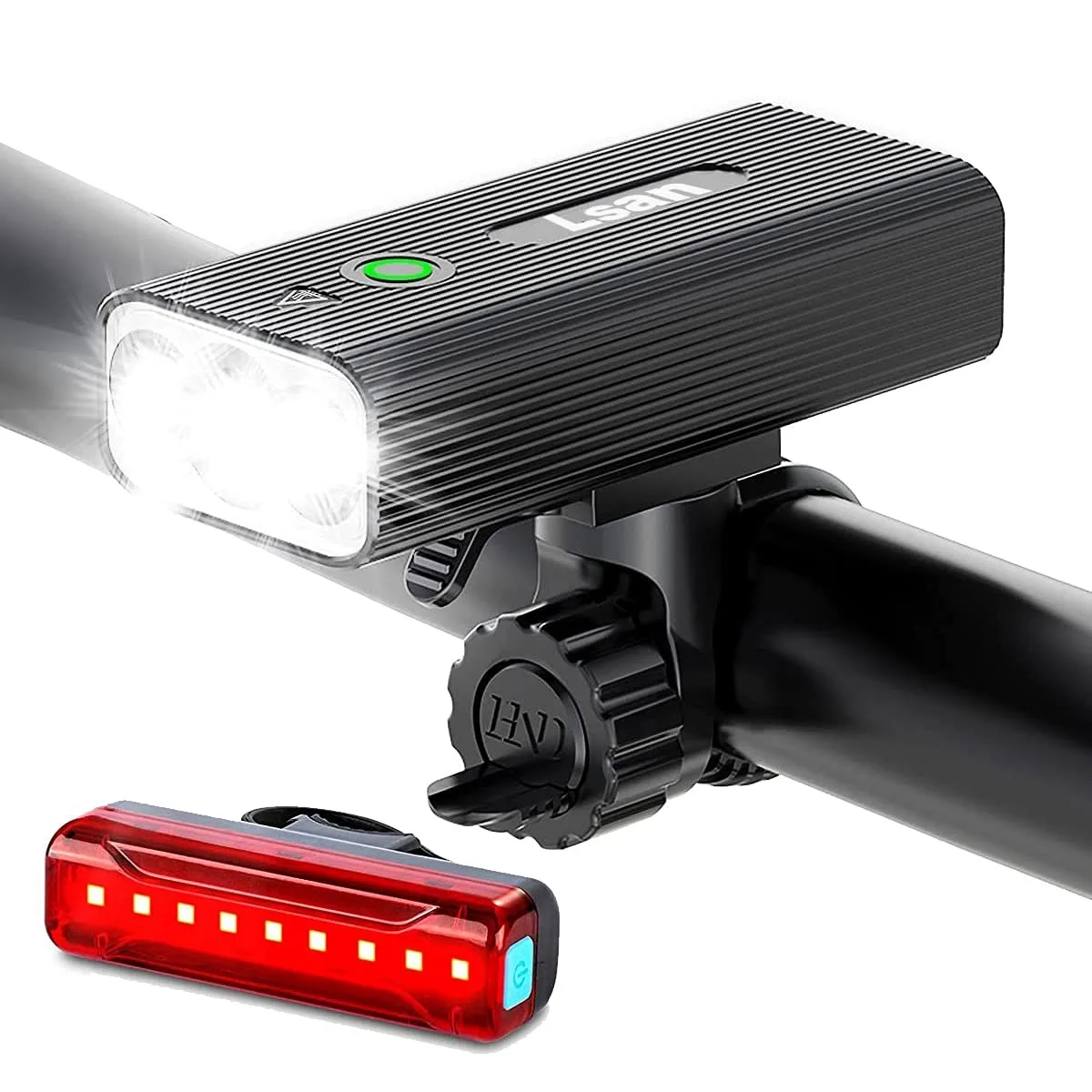  Hollywood Racks P12 1200 Lumens Front and Rear Bike Light Set with Power Bank — product photo