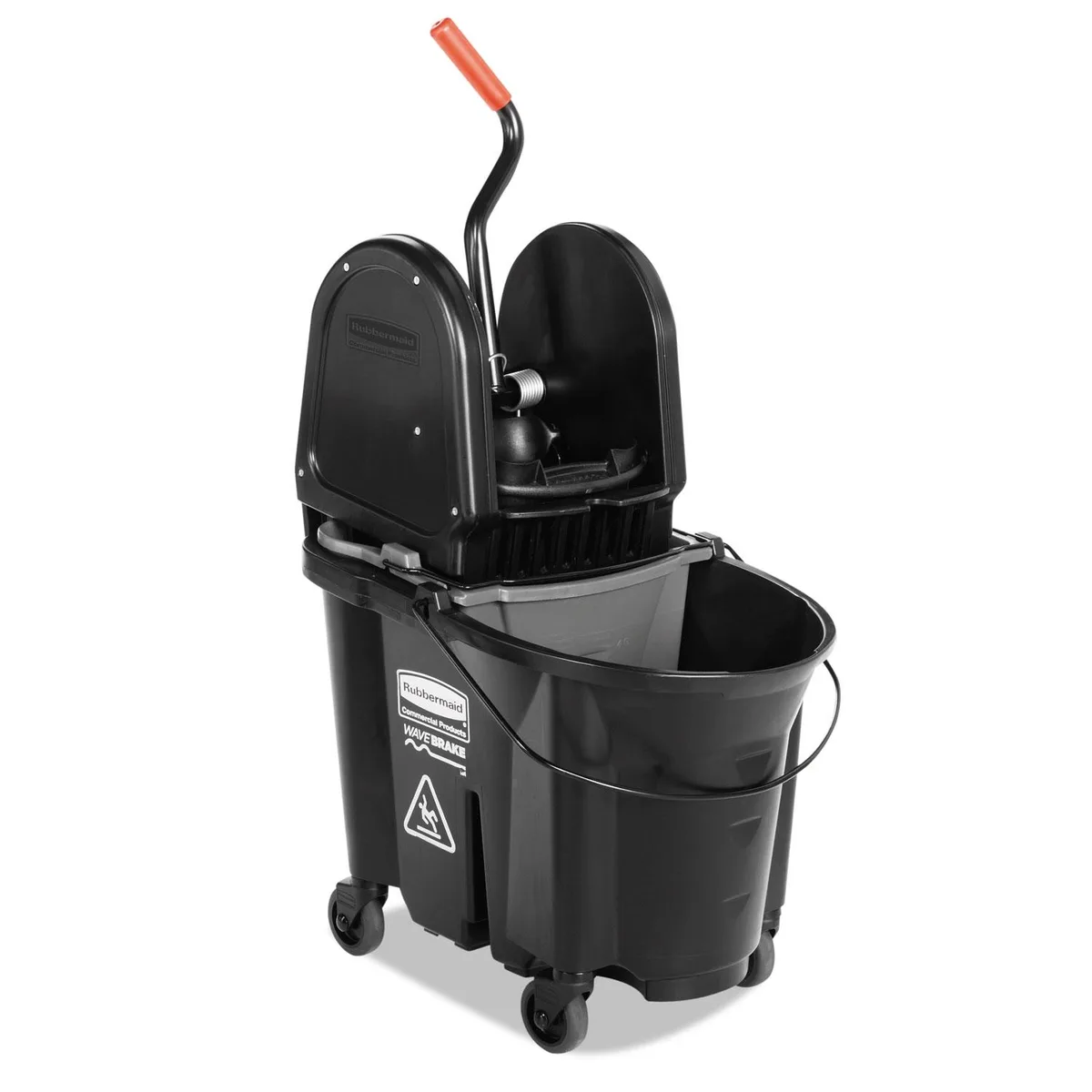 Rubbermaid Commercial Rubbermaid Commercial 1863898 WaveBrake 2.0 Down-Press Mop Bucket 35 Quart Black — product photo