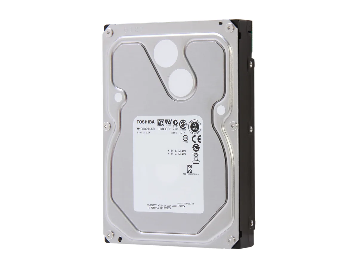 Toshiba Toshiba MK2002TSKB 2TB 7200 RPM 64MB SATA 3.0Gb/s 3.5" internal hard drive — product photo