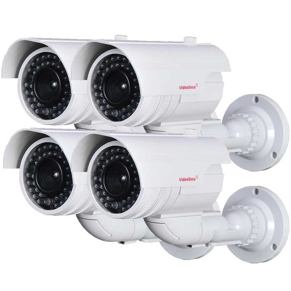 VideoSecu VideoSecu DMYIRV2K4-N1 4-pack dummy CCTV cameras white — product photo