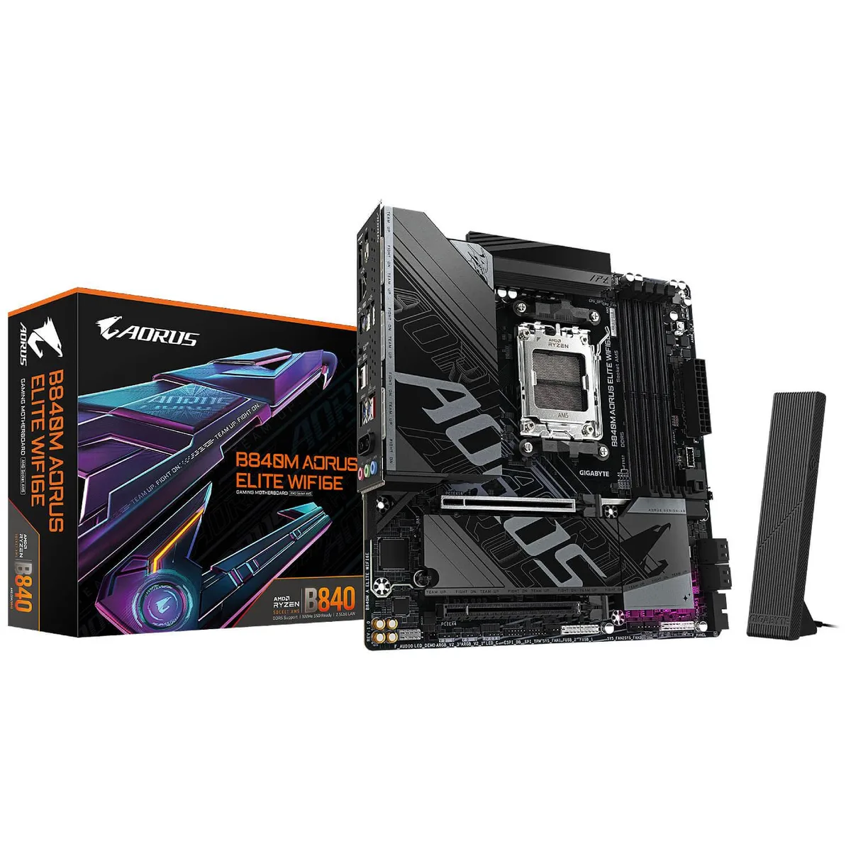 GIGABYTE GIGABYTE B840M AORUS ELITE AMD motherboard WiFi6E — product photo