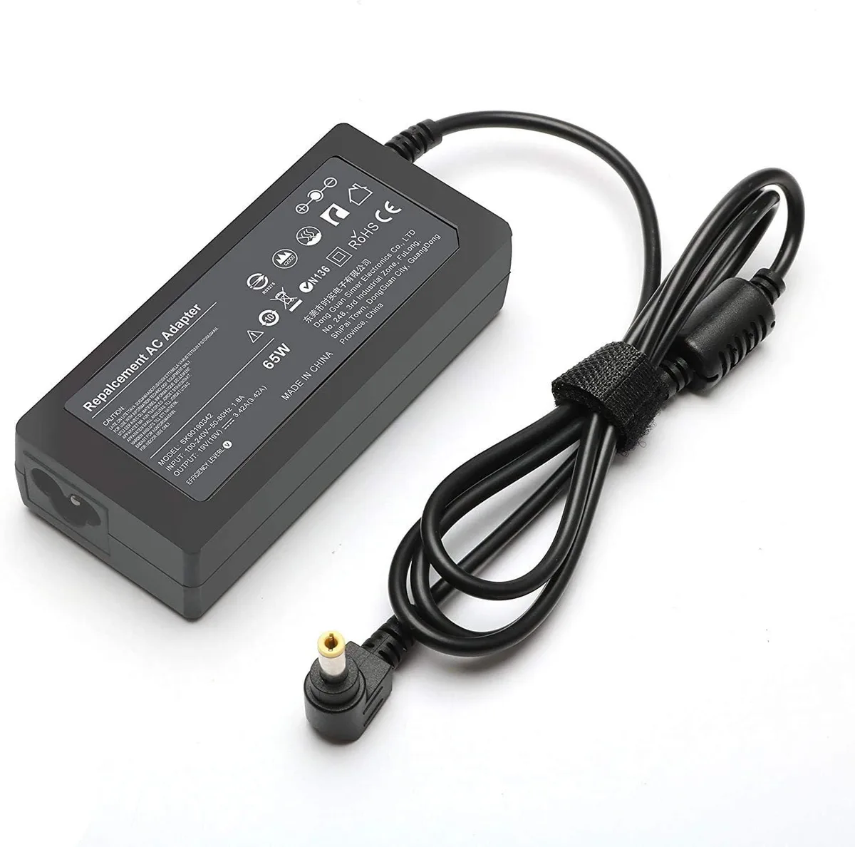 myVolts myVolts AC Adapter 19V 3.42A 65W for Toshiba Satellite L55Dt-C5238, L55D-C5318, S55-C5274, L55-C5272 — product photo