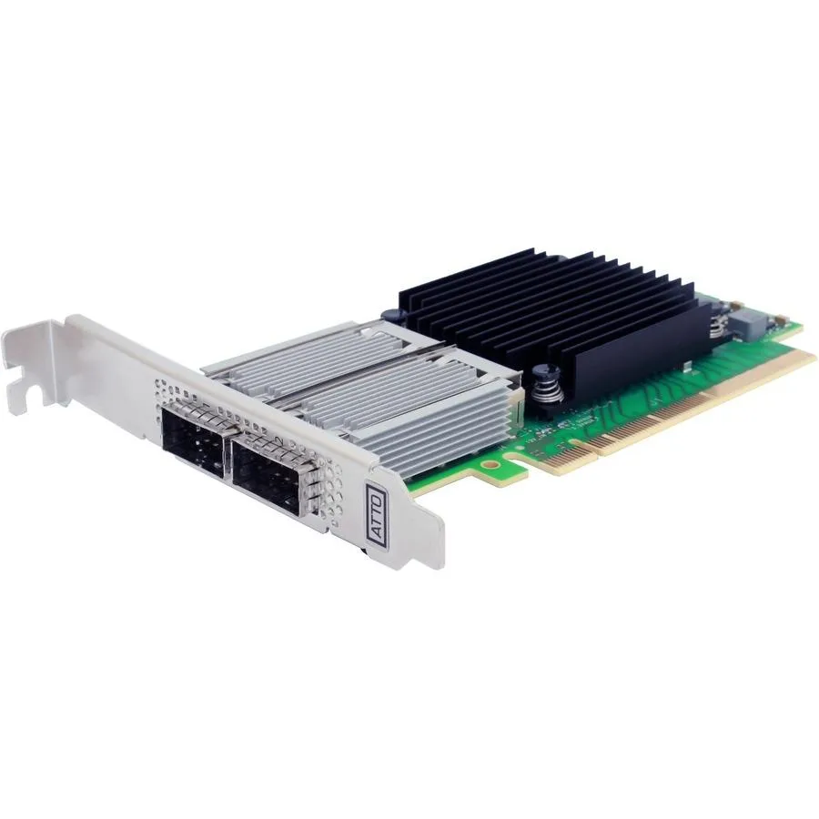 ATTO Technology ATTO Technology FFRMN312000 100GbE PCIe 3.0 x16 2-port optical network card — product photo