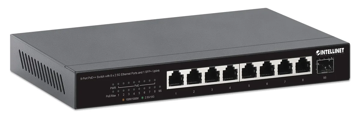 Intellinet Network Solutions Intellinet Network Solutions IPS-08-2.5G01-100W 9-Port 2.5G PoE++ Switch — product photo