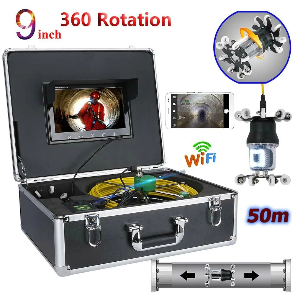 visiPower visiPower 30m 360° WiFi Sewer Inspection Camera 9" Screen IP68 — product photo