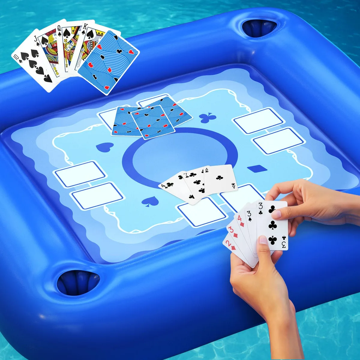  Floating Table for Pool with Cup Holders Green .63 — product photo