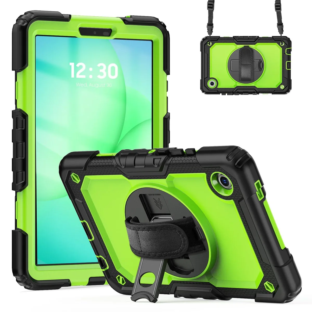 Timoom Timoom Heavy Duty Shockproof Case 8.7" GreenPC 360° Stand Shoulder Strap — product photo