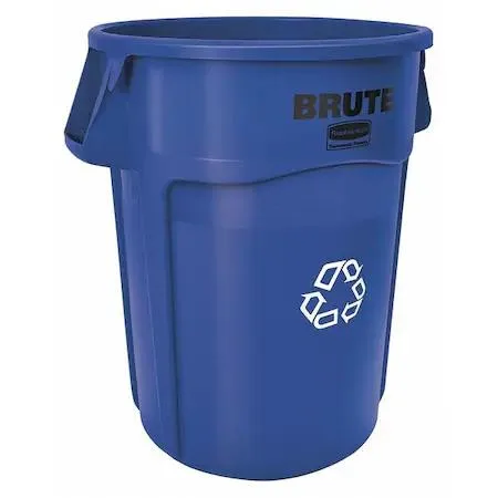 Rubbermaid Rubbermaid FG264307BLUE 44 gal Round Recycling Bin Blue — product photo