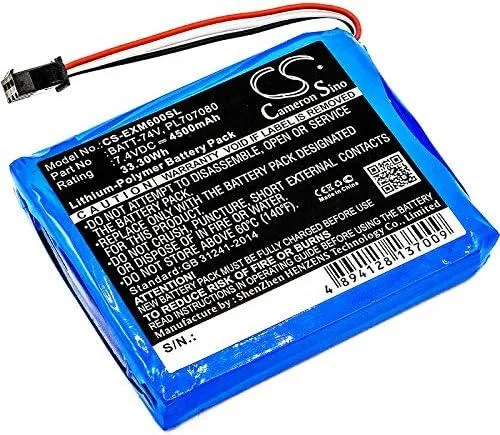 NShi NShi 4500mAh 7.4V Li-Polymer Battery for MS6060 MS6000 MS6100 MS6200 BATT-74V PL707080 — product photo
