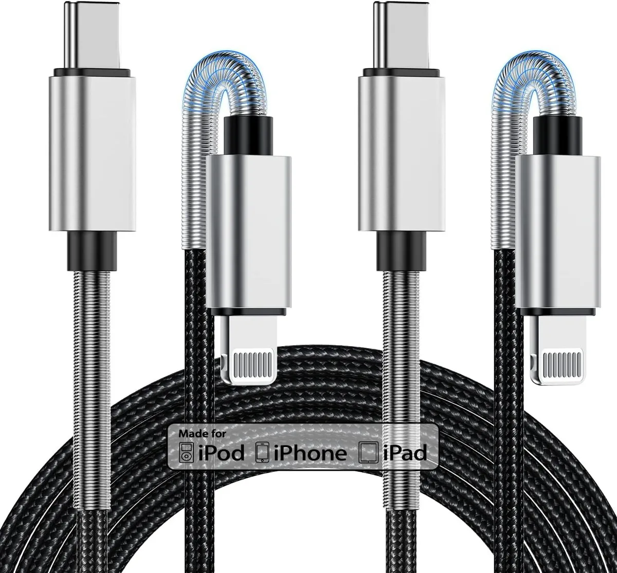 MCHOSE MCHOSE 2Pack 10ft USB-C to Lightning Cable MFi 2.4A — product photo