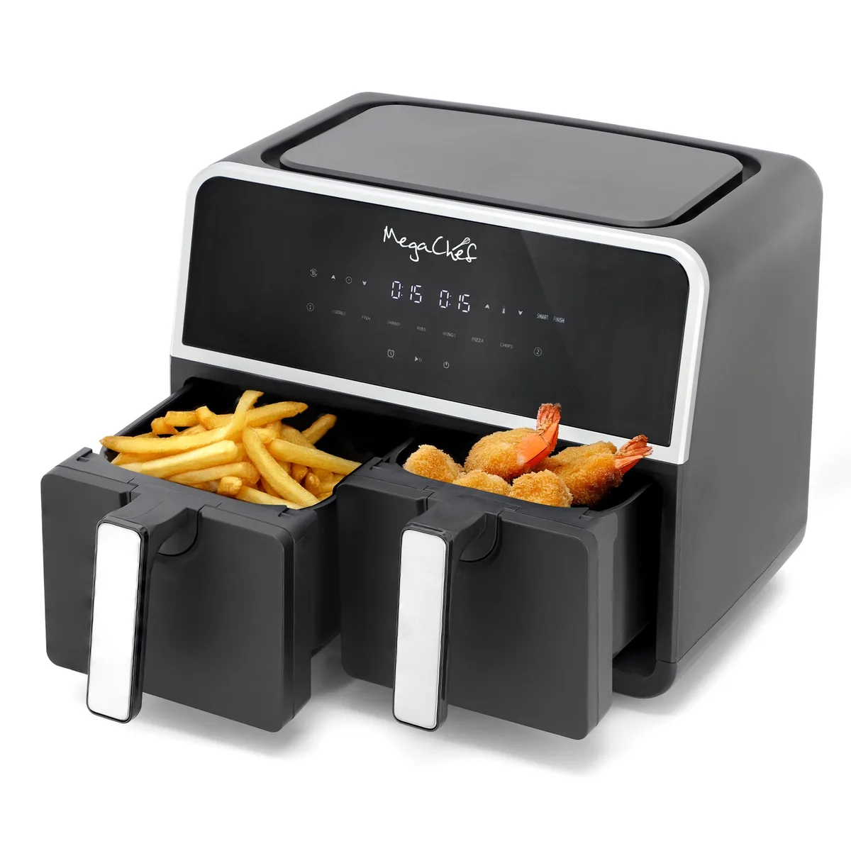 MegaChef MegaChef 510122567M Dual 4.5+4.5 L Digital Air Fryer Toaster Oven — product photo