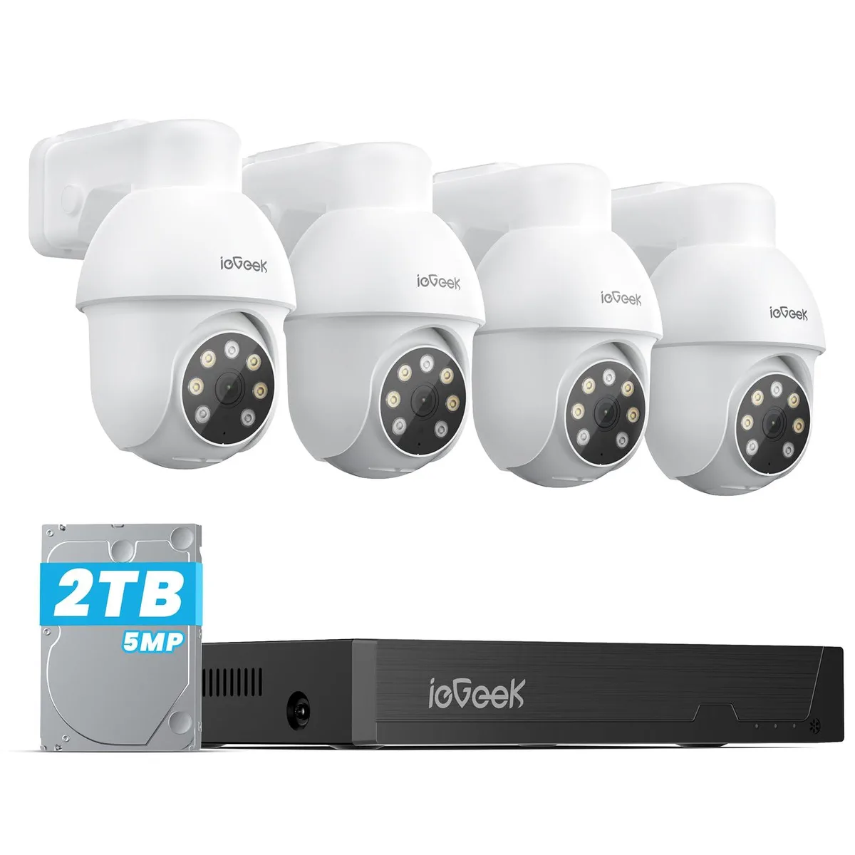ieGeek ieGeek 5MP 4-Camera PoE Kit with 8CH NVR — product photo