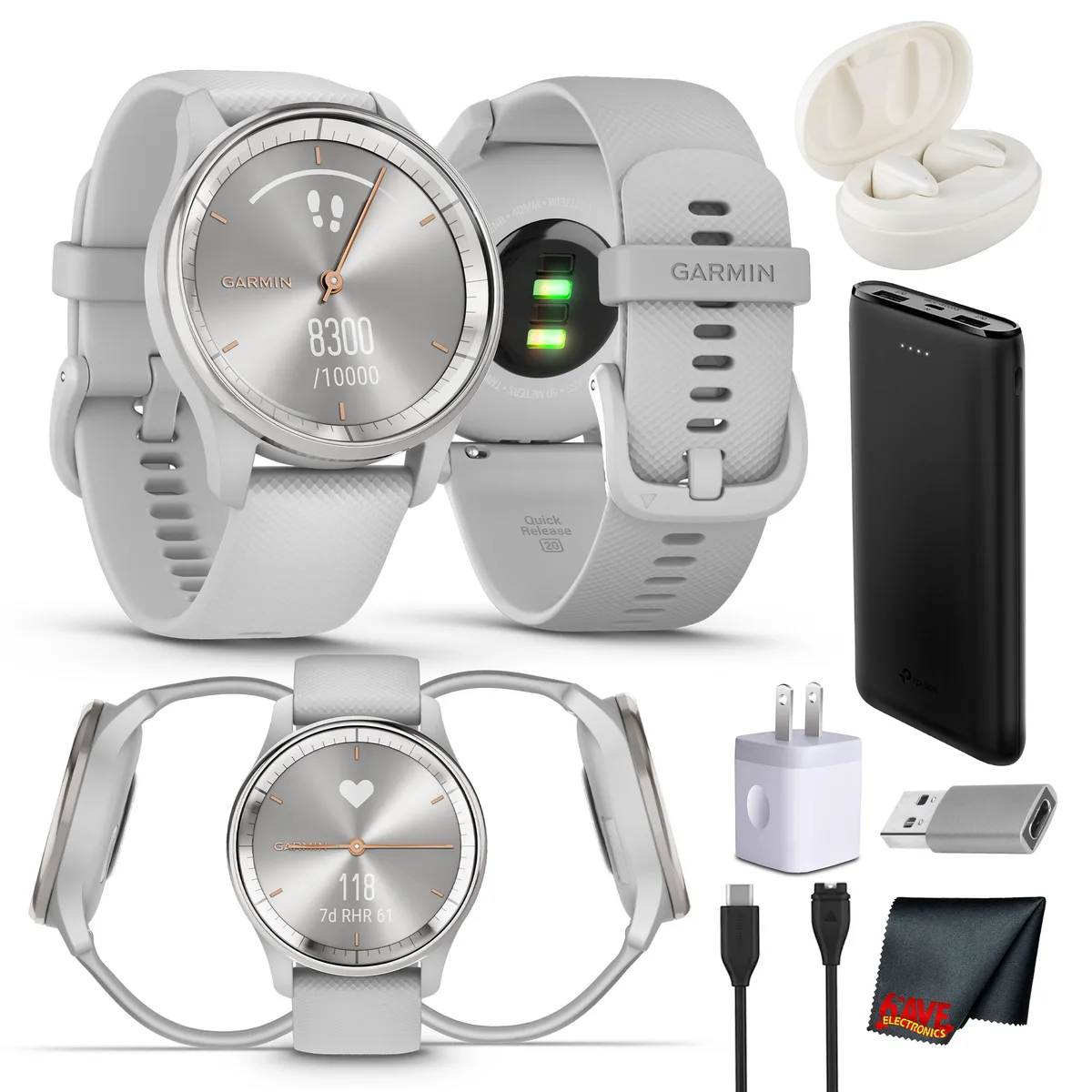 Garmin Garmin vivomove Trend 40 mm Mist Grey Silver Bezel wearable technology — product photo