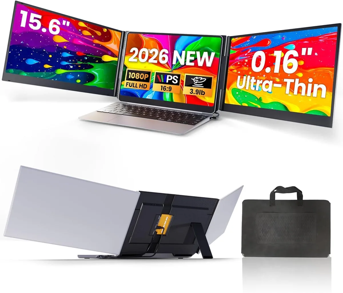 BFKK BFKK 15.6" Triple Portable Monitor 3.9 lbs .16" screens — product photo