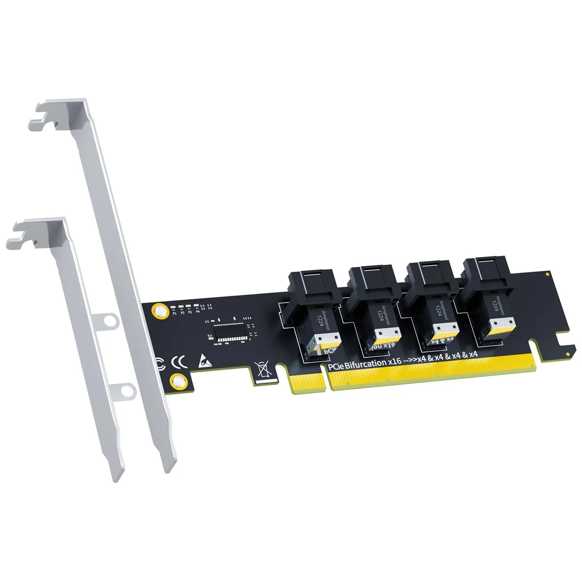 Vszerda Vszerda SF04 4-Port SFF-8643 to PCIe 4.0 x16 Adapter Card — product photo