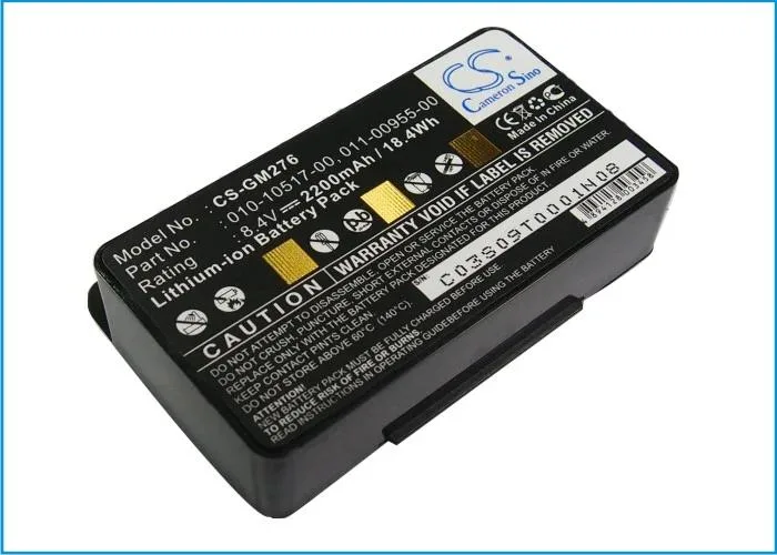 Rectangular replacement battery with silver label and metal contacts