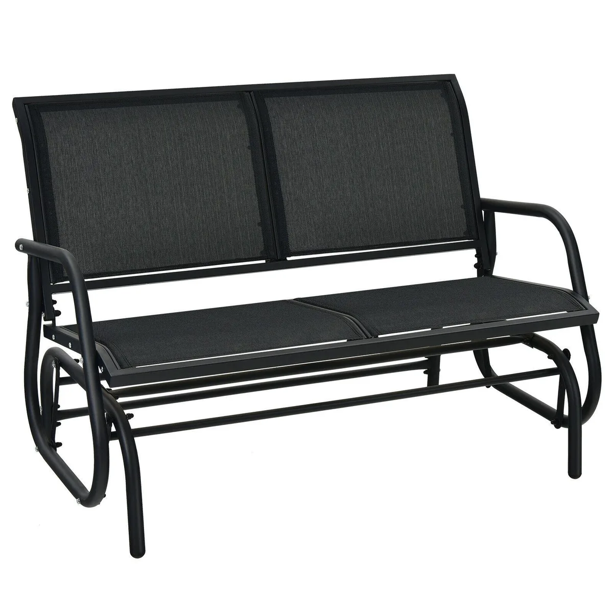 SlickBlue SlickBlue 48 Inch Swing Glider Loveseat Black — product photo