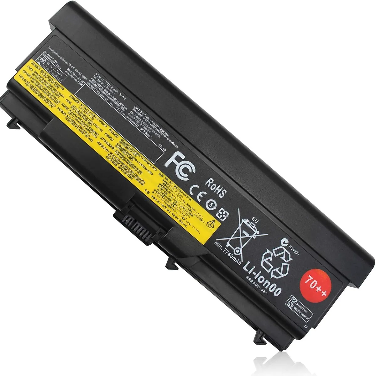 Rectangular black 9-cell laptop battery pack