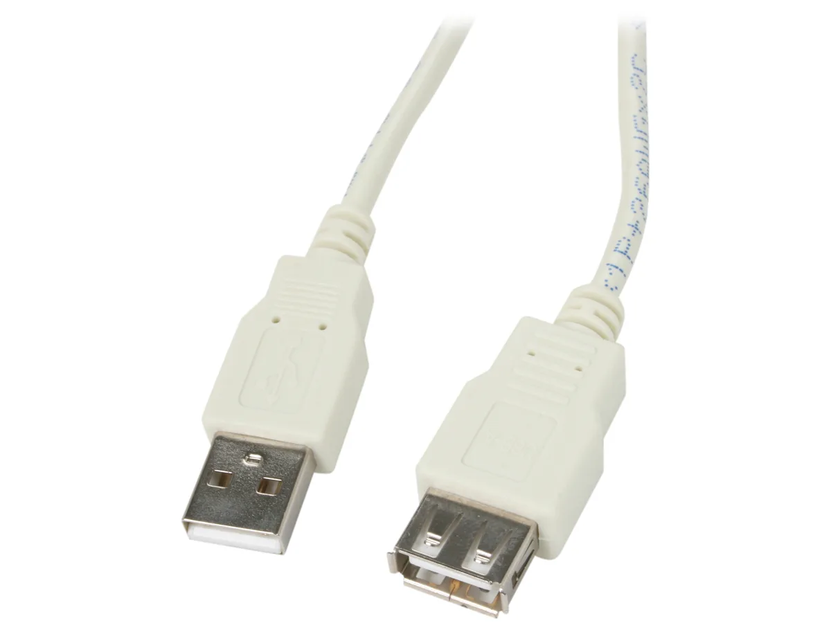Kaybles Kaybles USB-MF-3 USB 2.0 A male to A female cable beige — product photo