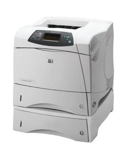 HPE HPE LaserJet 4300TN laser printer with extra paper feeder and toner bundle — product photo