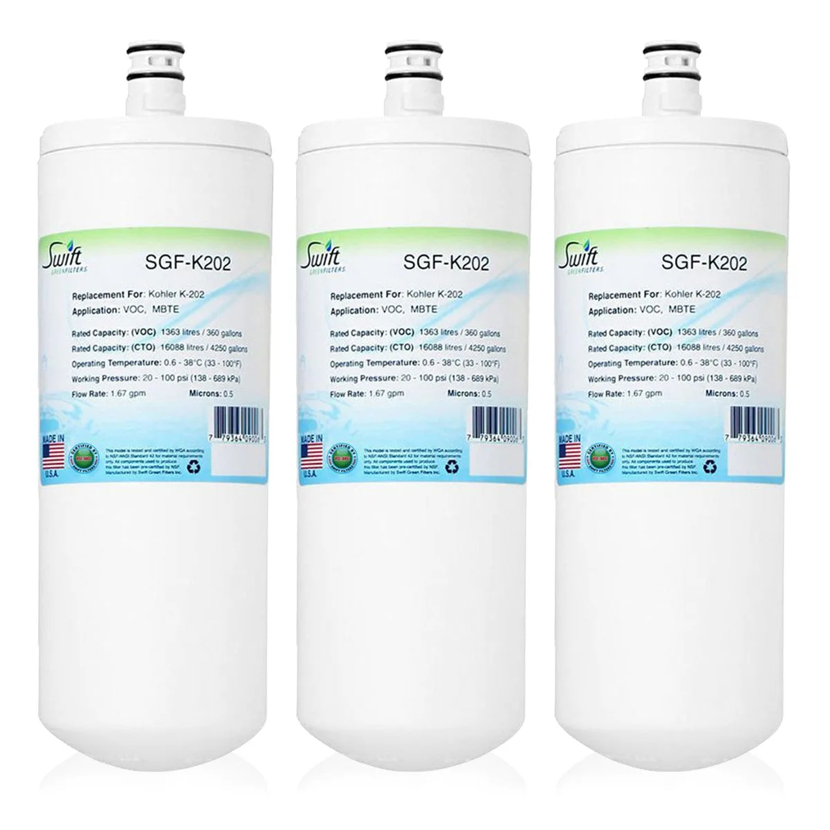 Swift Green Swift Green SGF-K202 Compatible Commercial Water Filter for Kohler K-202 — product photo